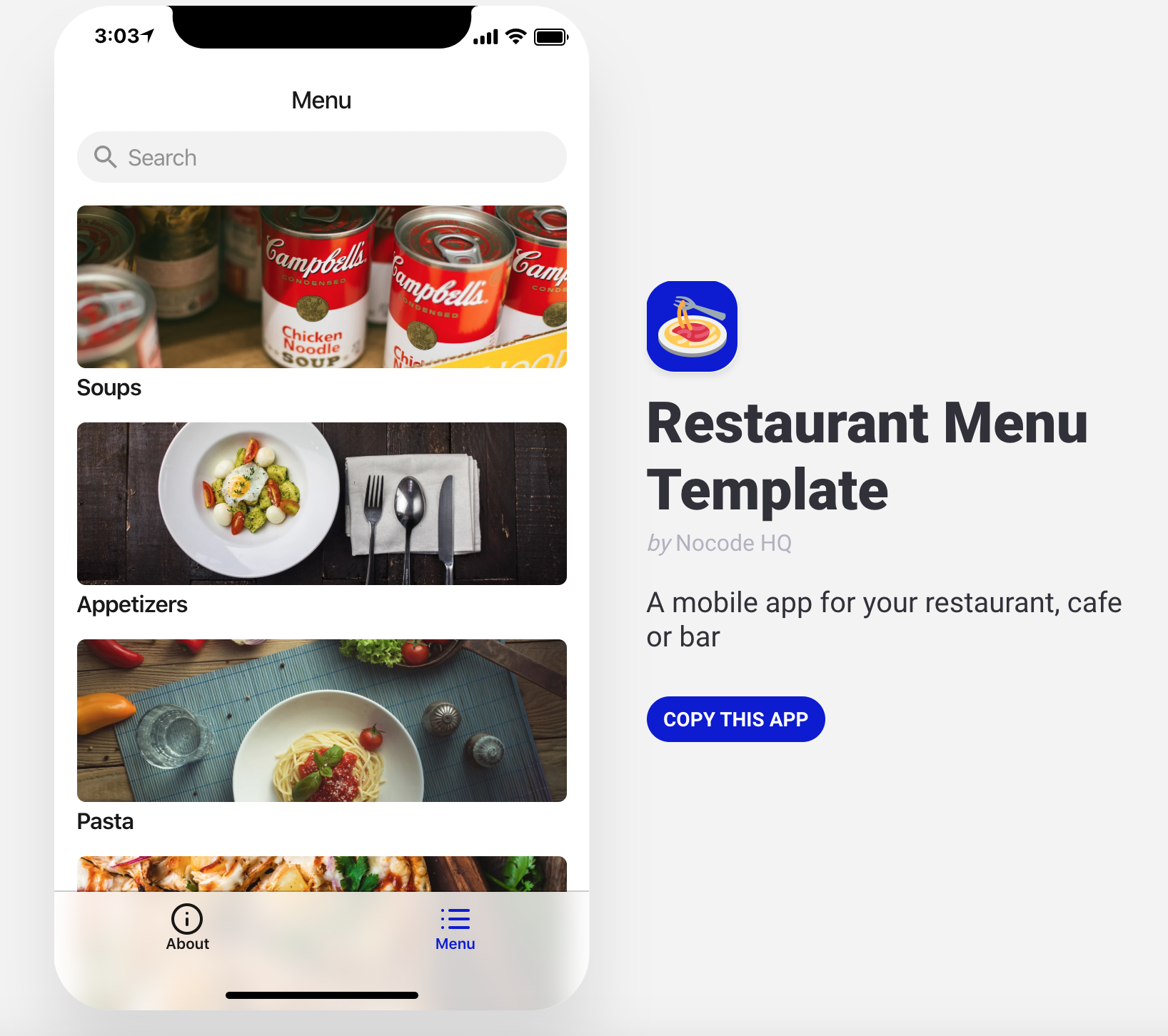 Restaurant Menu App